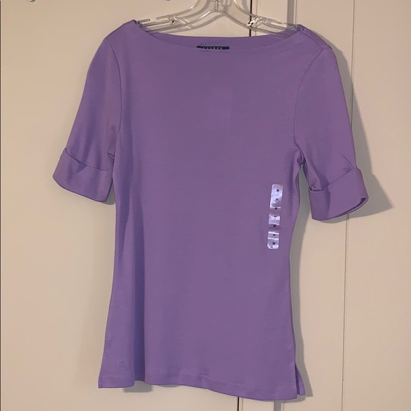 ❌SOLD❌ Lauren Ralph Lauren Medium Lavender Shirt - Picture 4 of 8